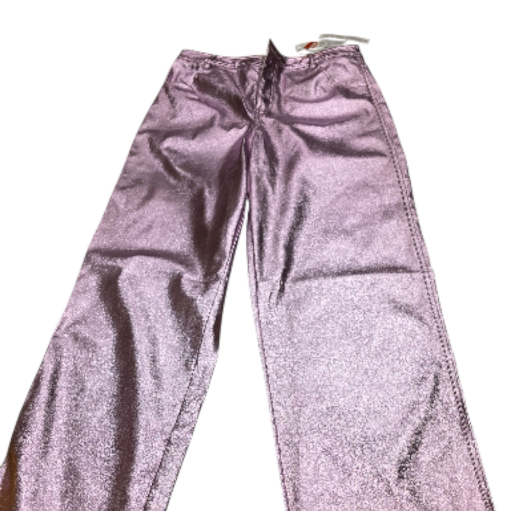 Topshop Glittery Pink Vinyl Pants